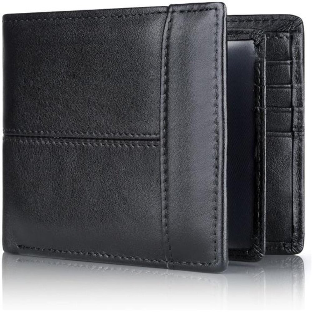 Mens Wallet Rfid Blocking Leather Wallet for Men Bifold Wallets